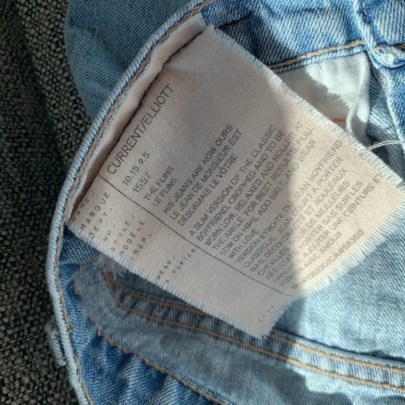 Current/Elliott chopped mid waist boyfriend jean - Picture 6 of 11